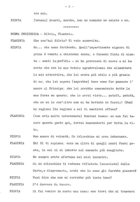 1978 : La doppia incostanza (Andrée Ruth Shammah) script