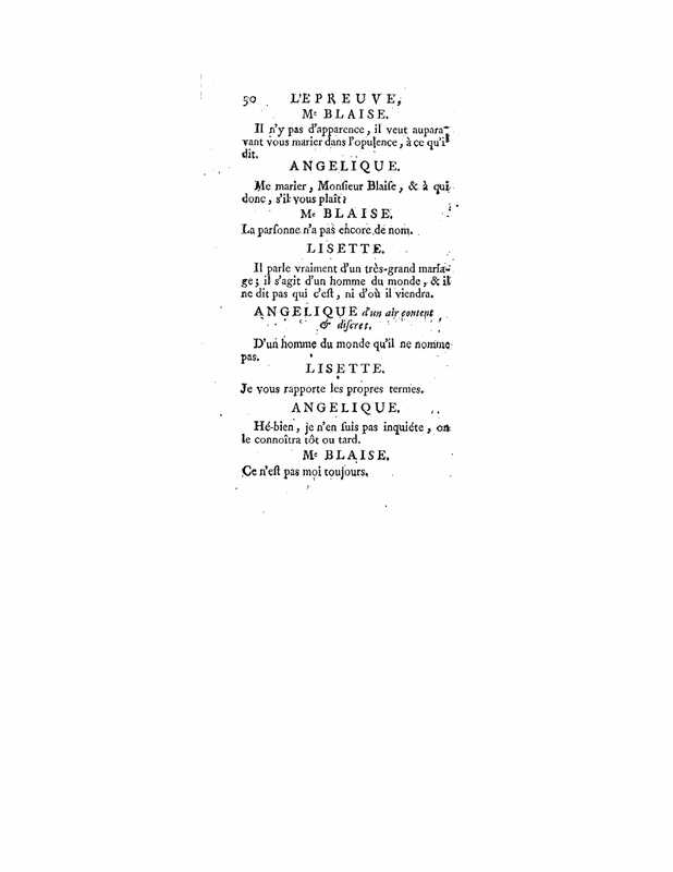 1740 : L’épreuve