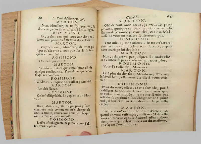 1739 : Le petit-maître corrigé