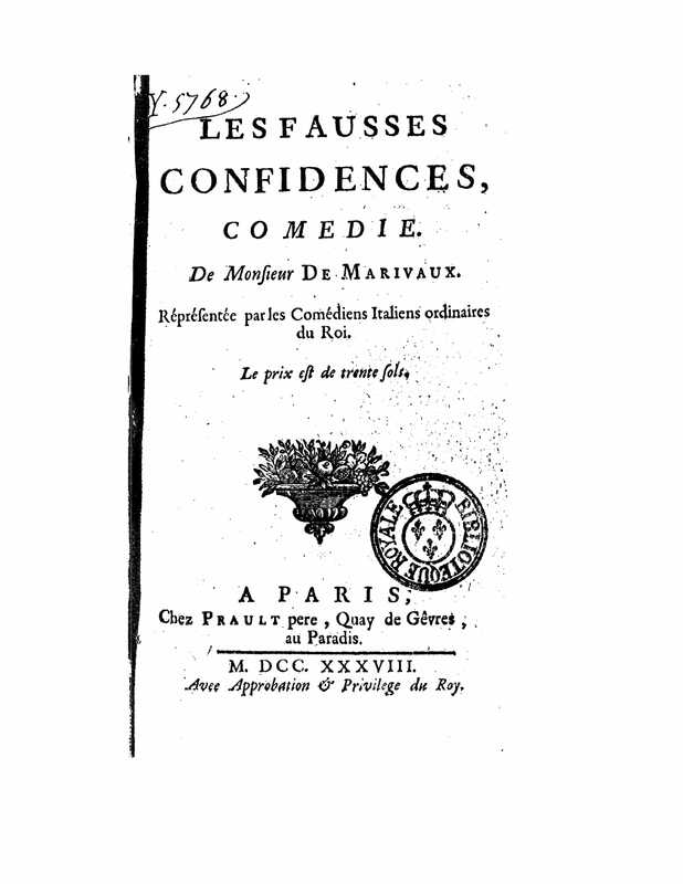 1738 : Les fausses confidences