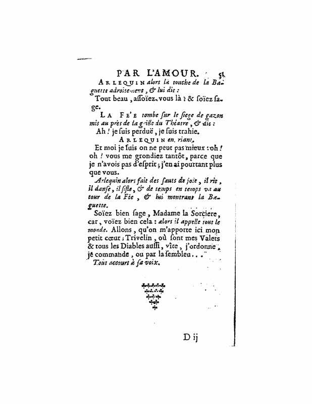 1723 : Arlequin poli par l’amour