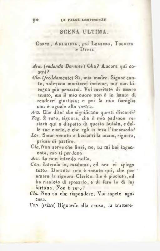 1829 : Le false confidenze [Salvatore Fabbrichesi, 1816]