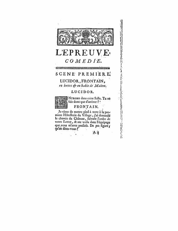 1740 : L’épreuve