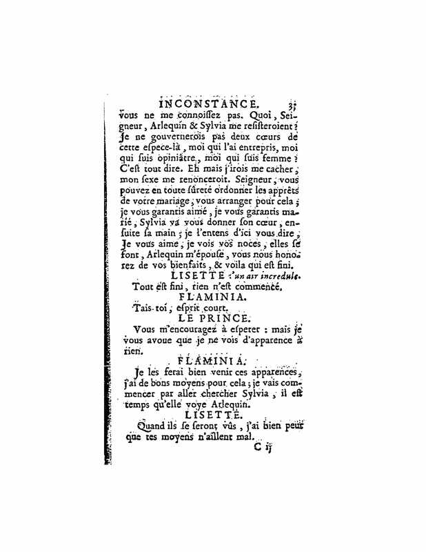 1724 : La double inconstance