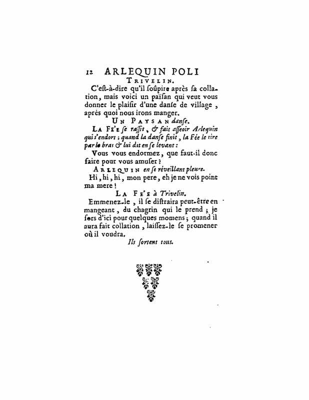 1723 : Arlequin poli par l’amour