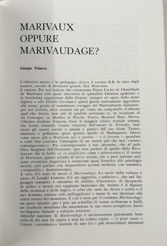 1979 : Arlecchino educato dall’amore (Giovanni Lombardo Radice) programme