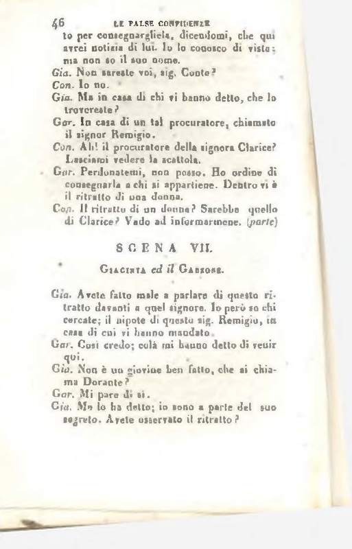 1829 : Le false confidenze [Salvatore Fabbrichesi, 1816]