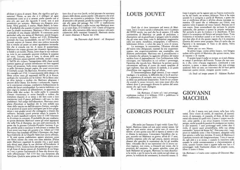 1985 : Le false confidenze, Programme
