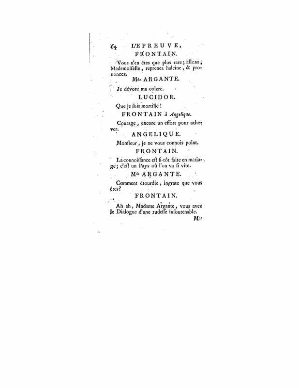 1740 : L’épreuve