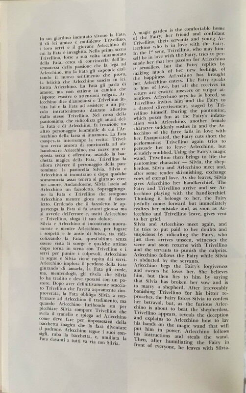 1979 : Arlecchino educato dall’amore (Giovanni Lombardo Radice) programme