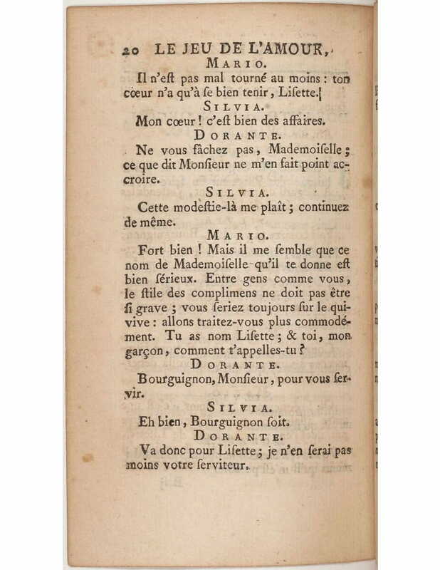 1730 : Le jeu de l’amour et du hasard