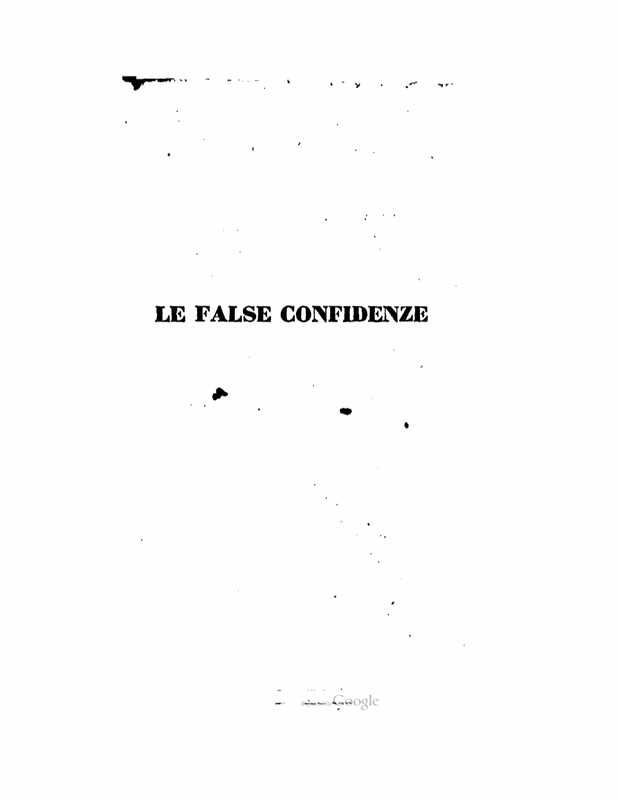 1833 : Le false confidenze