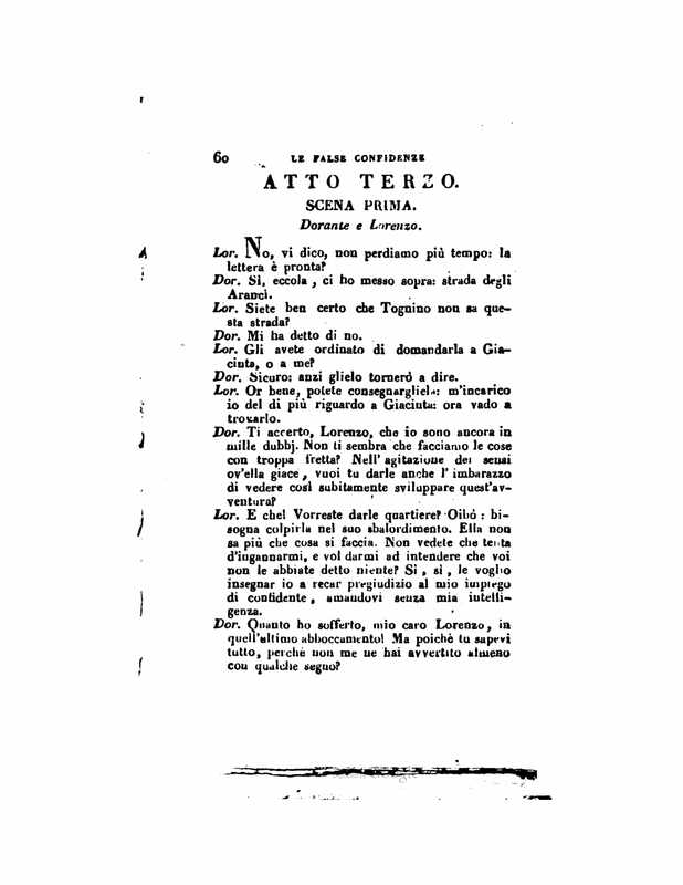 1833 : Le false confidenze