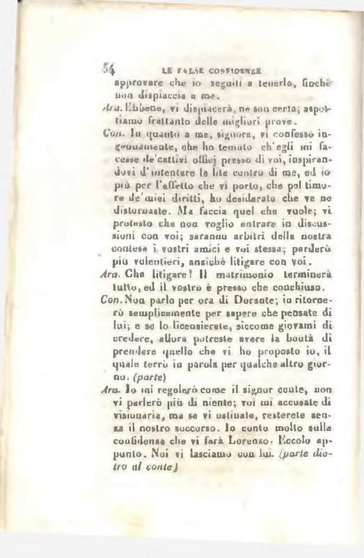 1829 : Le false confidenze [Salvatore Fabbrichesi, 1816]