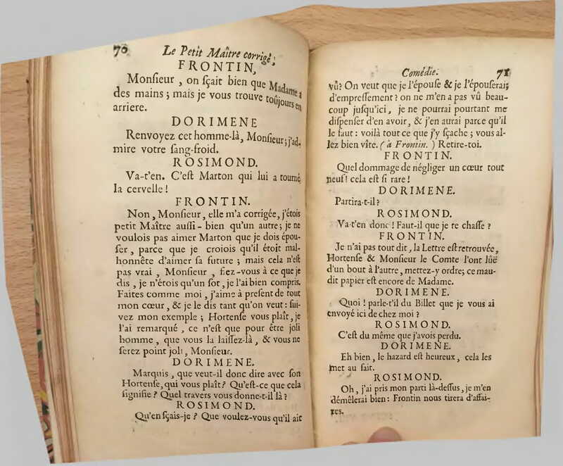 1739 : Le petit-maître corrigé