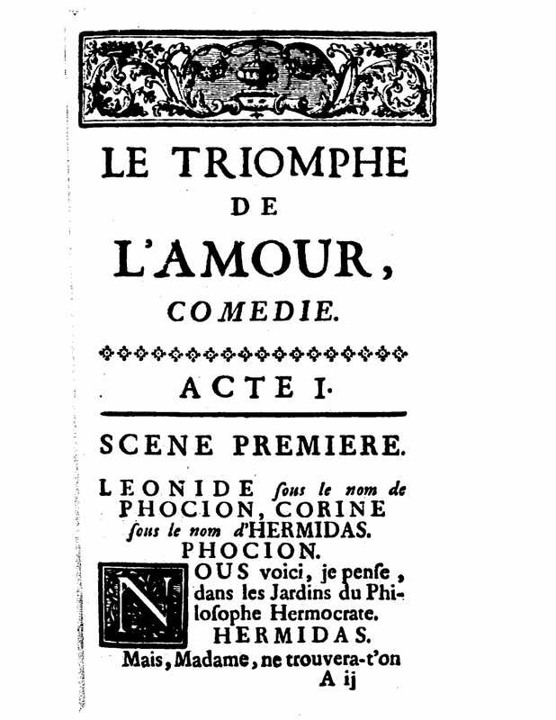 1732 : Le triomphe de l’amour