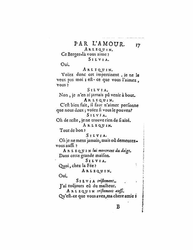1723 : Arlequin poli par l’amour