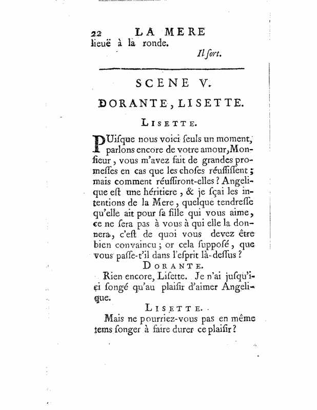 1735 : La mère confidente