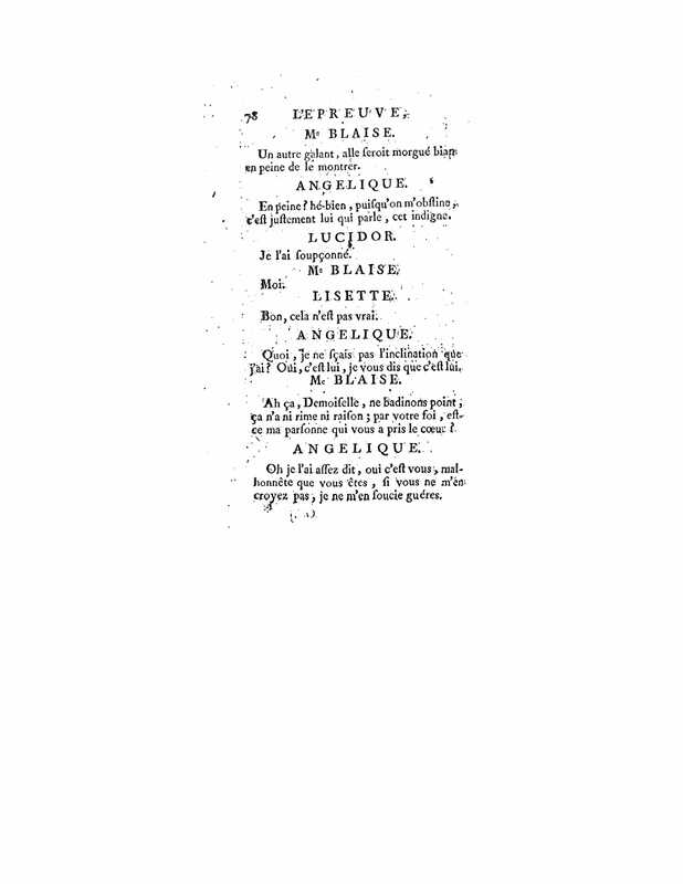 1740 : L’épreuve