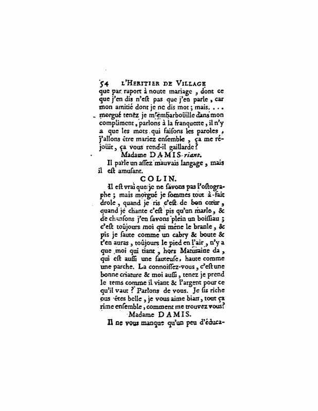 1729 : L’héritier de village
