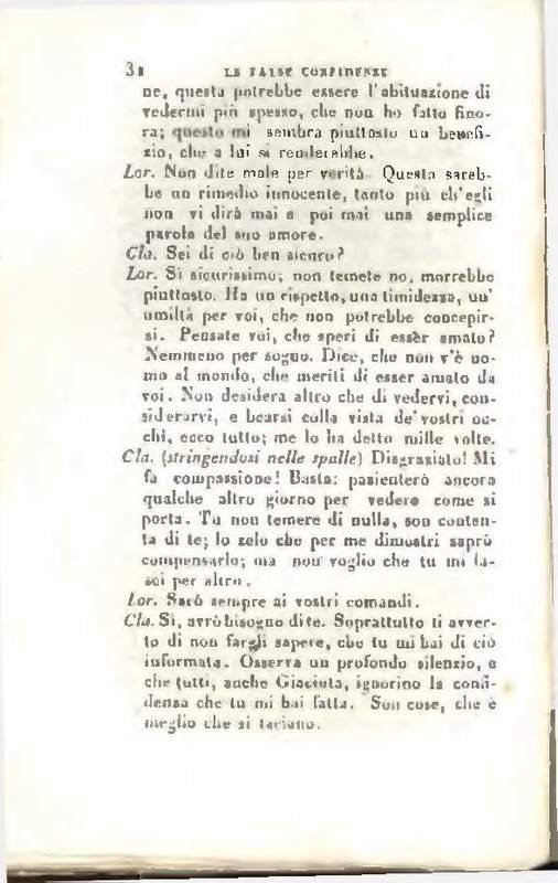 1829 : Le false confidenze [Salvatore Fabbrichesi, 1816]