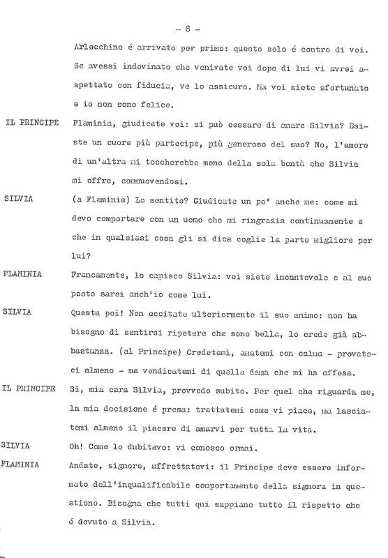 1978 : La doppia incostanza (Andrée Ruth Shammah) script