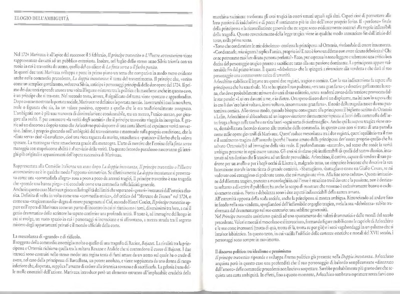 1997 : Il principe travestito (Programme)