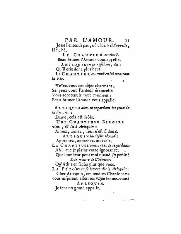 1723 : Arlequin poli par l’amour