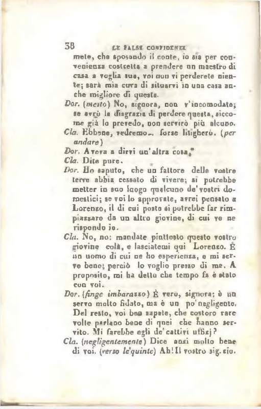 1829 : Le false confidenze [Salvatore Fabbrichesi, 1816]
