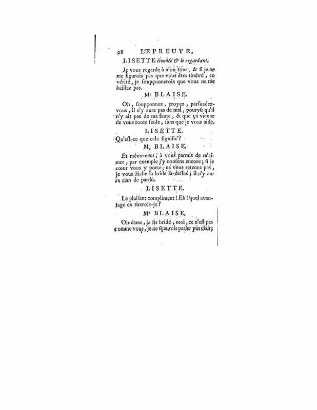 1740 : L’épreuve