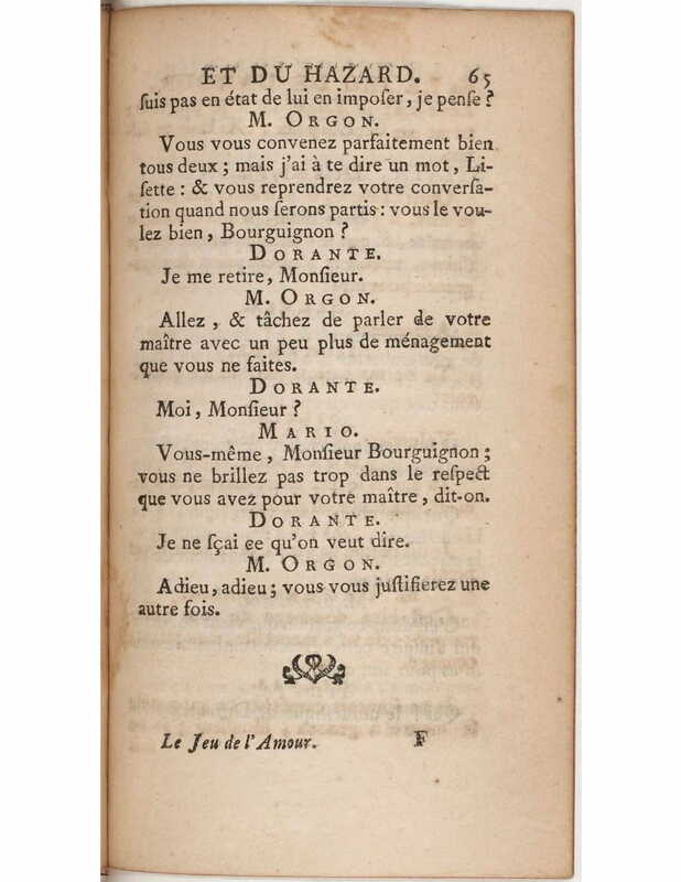 1730 : Le jeu de l’amour et du hasard