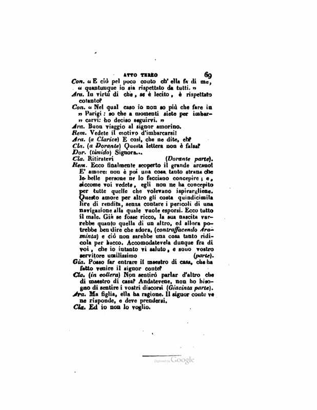 1833 : Le false confidenze