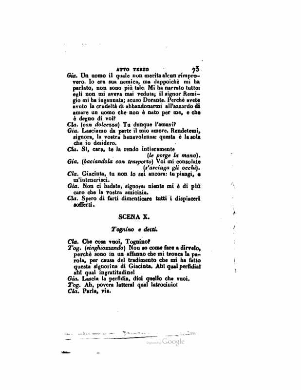 1833 : Le false confidenze