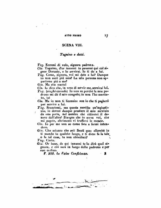 1833 : Le false confidenze