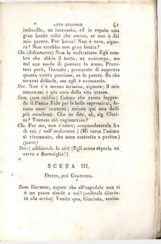 1829 : Le false confidenze [Salvatore Fabbrichesi, 1816]