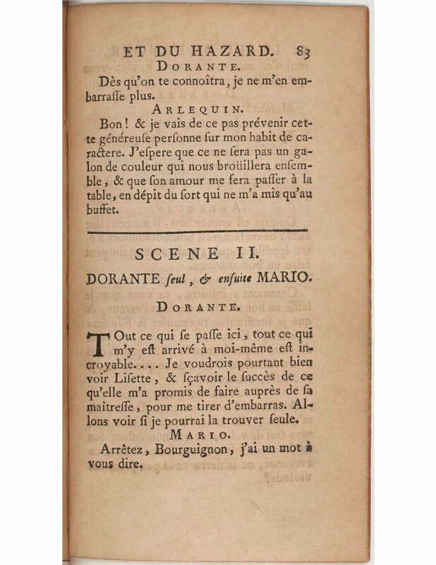 1730 : Le jeu de l’amour et du hasard