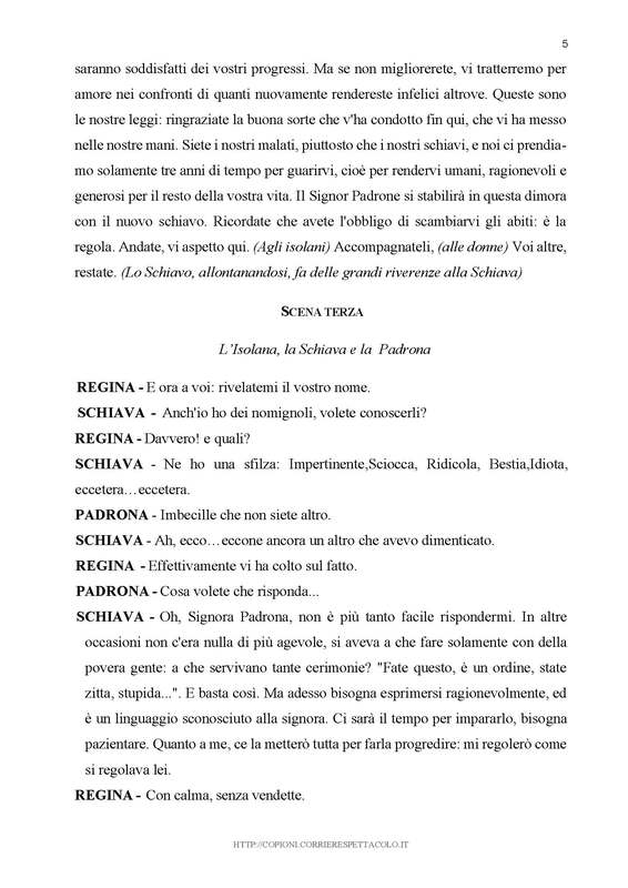 2016 [?] : L’isola degli schiavi [Traduction anonyme]