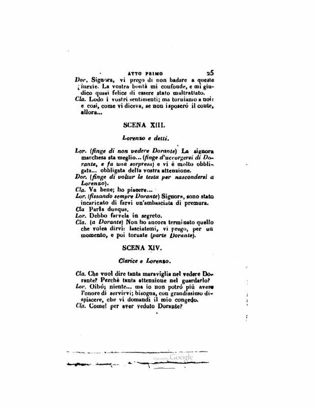 1833 : Le false confidenze