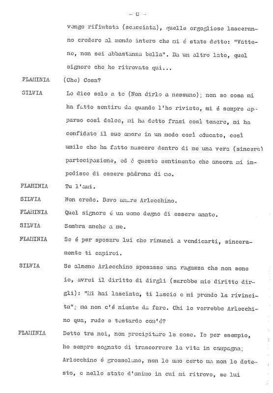 1978 : La doppia incostanza (Andrée Ruth Shammah) script