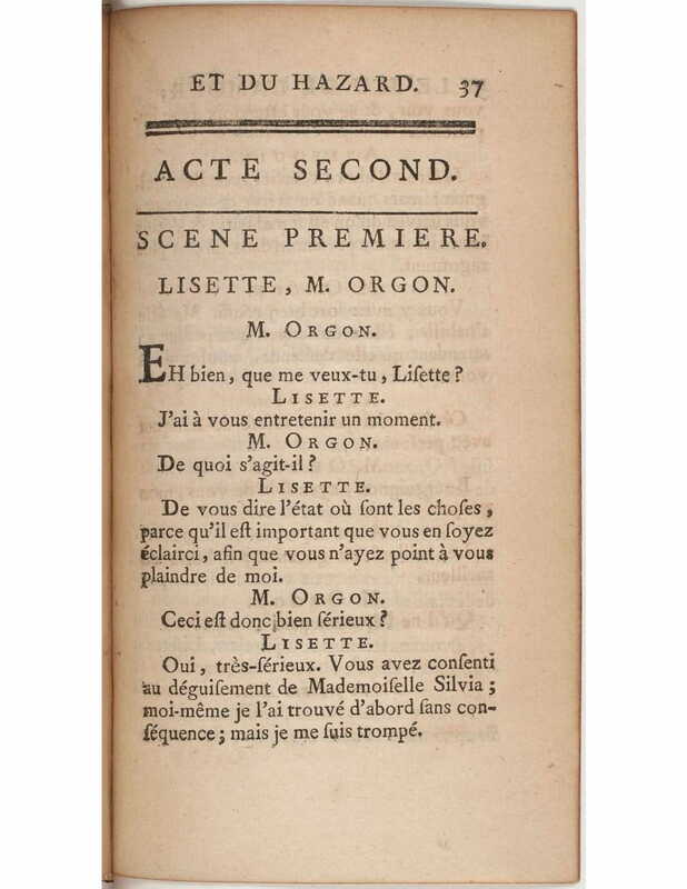 1730 : Le jeu de l’amour et du hasard