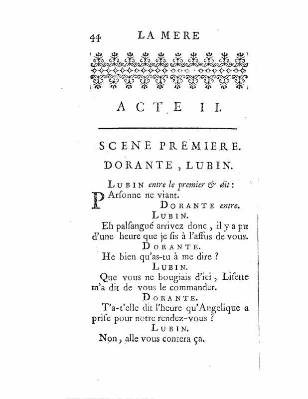 1735 : La mère confidente