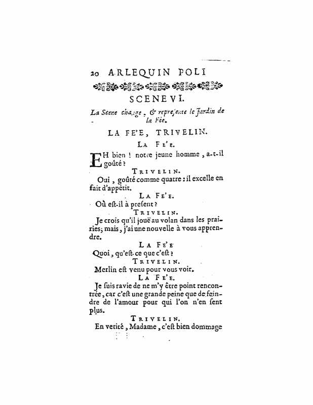 1723 : Arlequin poli par l’amour