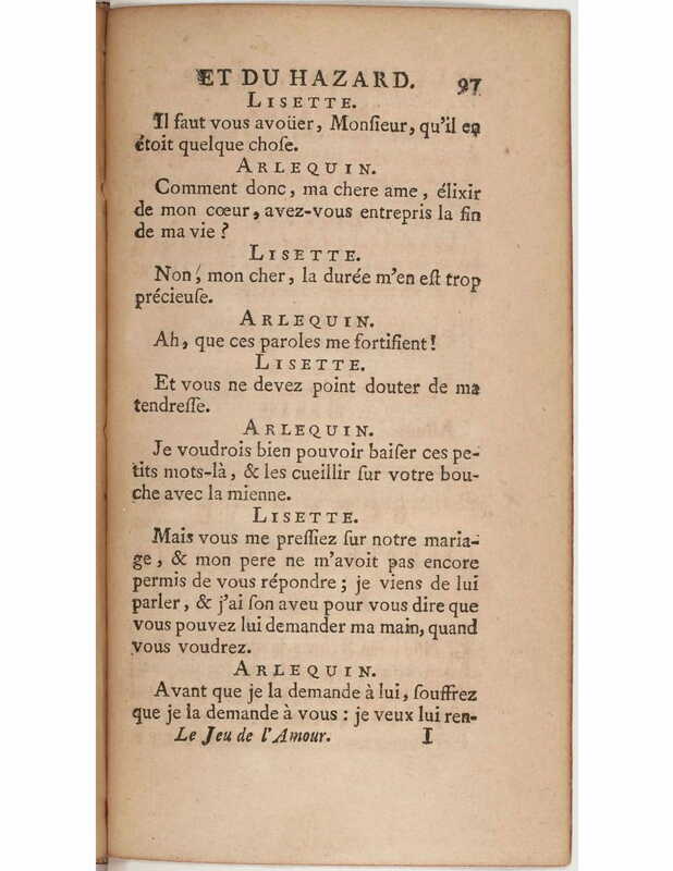 1730 : Le jeu de l’amour et du hasard