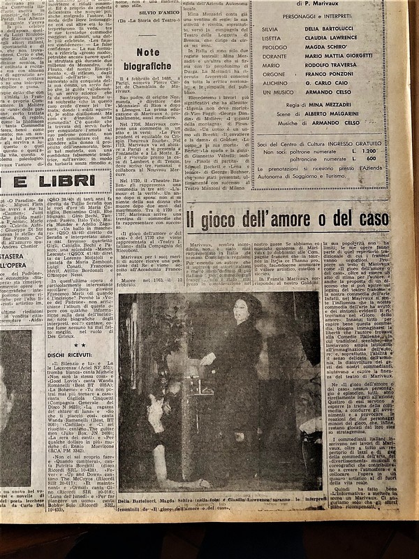 1966 : Il gioco dell’amore e del caso, Revue de presse