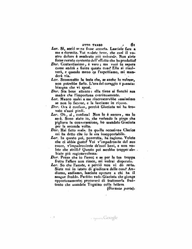1833 : Le false confidenze