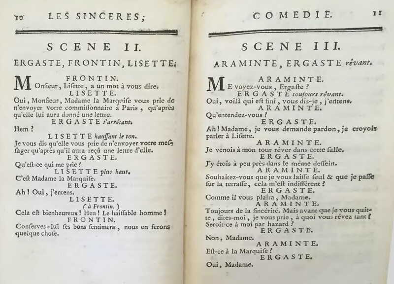 1739 : Les sincères