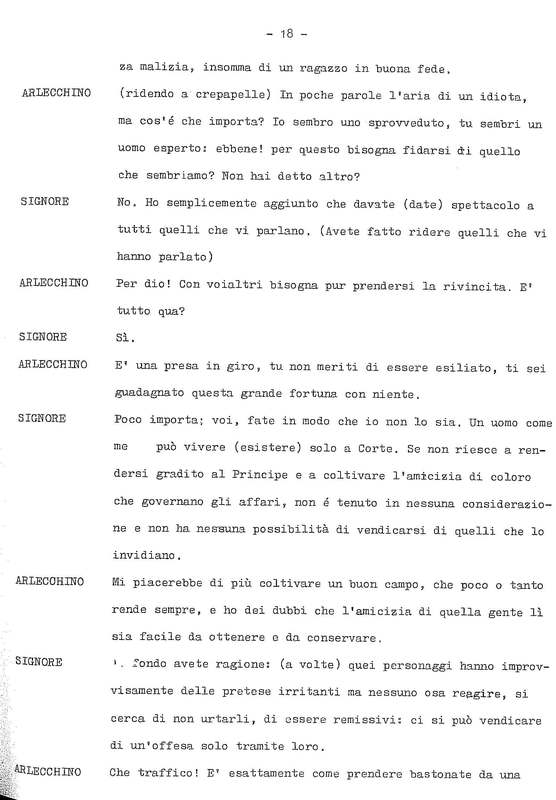 1978 : La doppia incostanza (Andrée Ruth Shammah) script