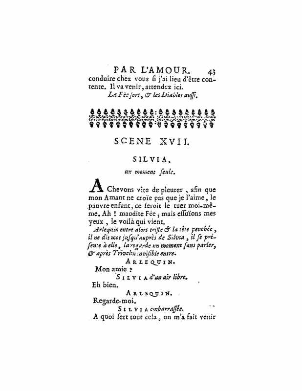 1723 : Arlequin poli par l’amour