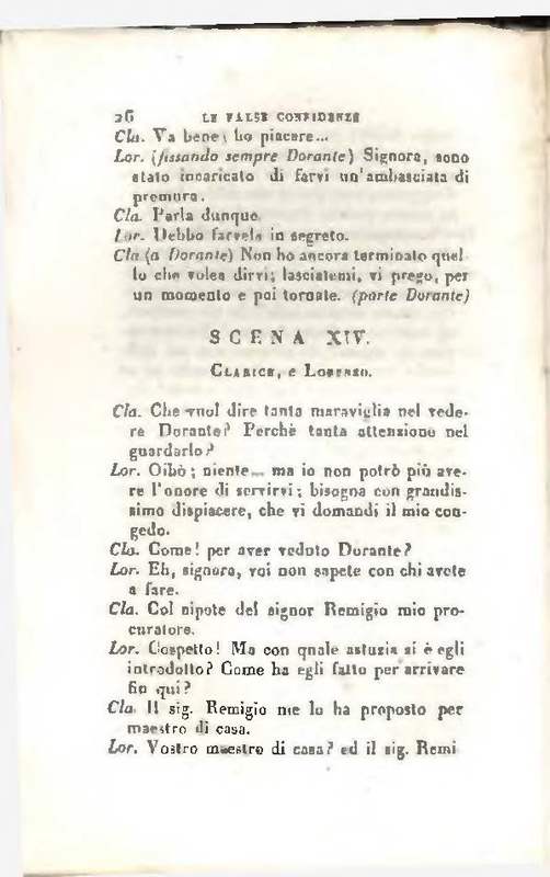 1829 : Le false confidenze [Salvatore Fabbrichesi, 1816]
