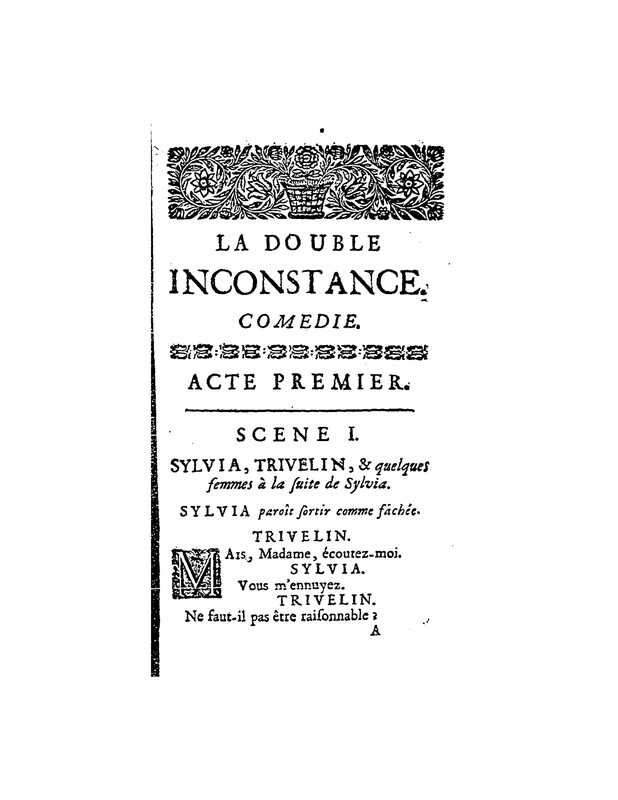 1724 : La double inconstance